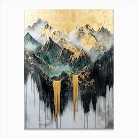 Drakensberg Golden Peaks - Gilded Flow Canvas Print