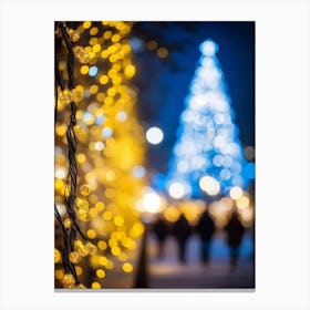 Christmas Lights In The City 1 Canvas Print