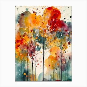 Watercolor Trees Canvas Print