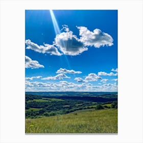 Blue Sky With Clouds 4 Canvas Print