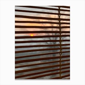 Sunset Through Blinds Canvas Print