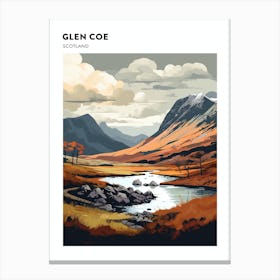 Glen Coe Scotland 1 Hiking Trail Landscape Poster Canvas Print
