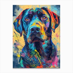 Labrador Retriever dog colourful painting Canvas Print