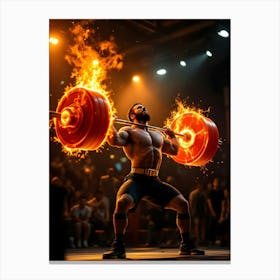 The Fire Within. Weightlifting Canvas Print