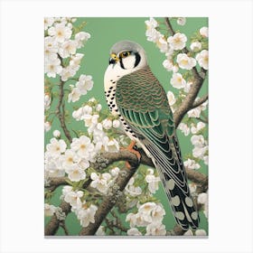Ohara Koson Inspired Bird Painting American Kestrel 3 Canvas Print