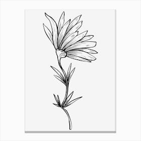 Line Spring Awakening Blooming Flower Canvas Print