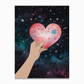 Heart In Space 1 Canvas Print