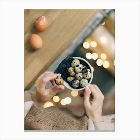 Quail Eggs 14 Canvas Print