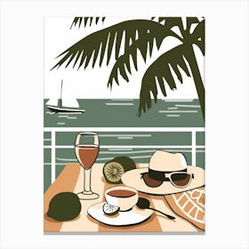 Table On The Beach Canvas Print