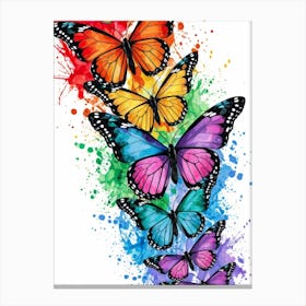 Rainbow Butterflies 1 Canvas Print