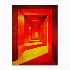 Red Hallway Canvas Print