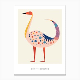 Nursery Dinosaur Art Ornithomimus Poster Canvas Print