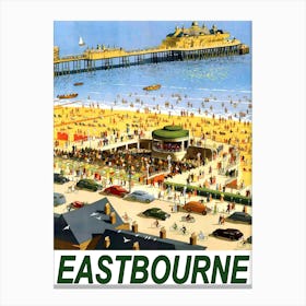 Eastbourne, Vintage Travel Poster Canvas Print