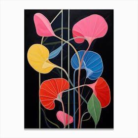 Sweet Pea 1 Hilma Af Klint Inspired Flower Illustration Canvas Print