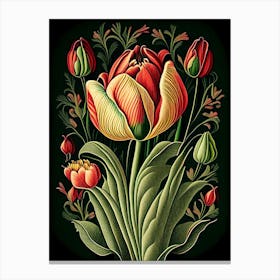 Tulip Floral 1 Botanical Vintage Poster Flower Canvas Print