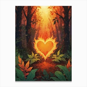 Heart In The Forest Canvas Print