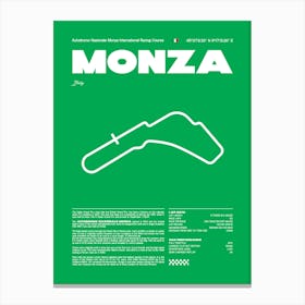 F1 Race Track Monza Formula 1 Racing Track F1 Merch Formula One F1 Poster Formula 1 Poster F1 Canvas Print