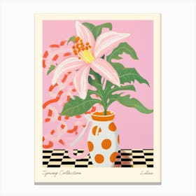 Spring Collection Lilies Flower Vase 1 Canvas Print