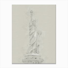 Statue Of Liberty Wood Print 1 Canvas Print