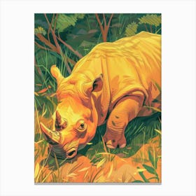 Rhino - Painting Canvas Print