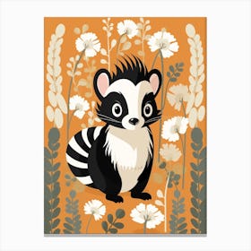 Baby Animal Illustration  Skunk Canvas Print