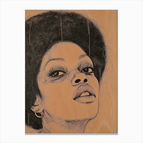 Portrait Woman Afro Painting Poster Canvas Print