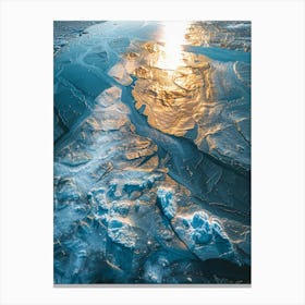 Sunrise Over Ice Floes Canvas Print