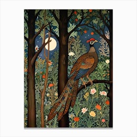 William Morris Peacock In The Forest 1 Canvas Print