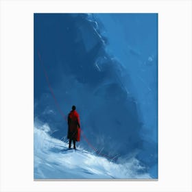 Man In Red Coat Canvas Print