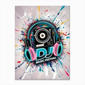 Dj Music Festival Canvas Print