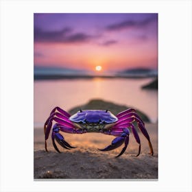 Purple Crab 1 Canvas Print