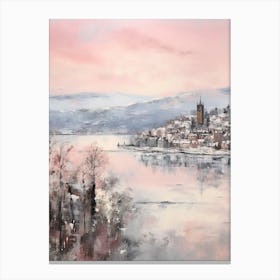 Dreamy Winter Painting Inverness United Kingdom 3 Canvas Print