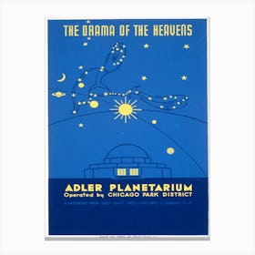 The Drama Of The Heavens Adler Planetarium Chicago Canvas Print
