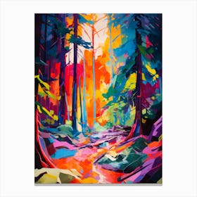 Vibrant Precisionist Forest Canvas Print