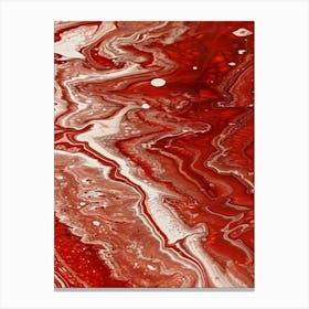 Red Liquid Texture Canvas Print