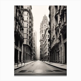 Bilbao, Spain, Black And White Old Photo 3 Canvas Print