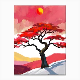 Red Tree 3 Canvas Print