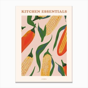 Abstract Corn Pattern Illustration 1 Poster 3 Canvas Print