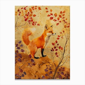 red wolf art Canvas Print