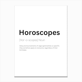 Horoscopes Definition Meaning Canvas Print