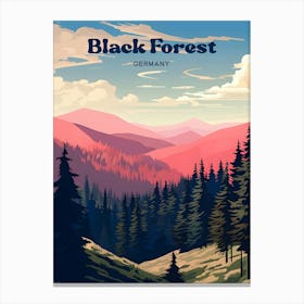 Black Forest Germany Nature Travel Art Illustration Canvas Print