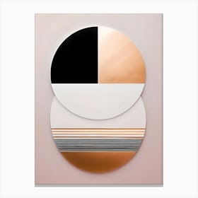 Duality of Symmetry: Digital Geometric Abstraction Artwork Canvas Print