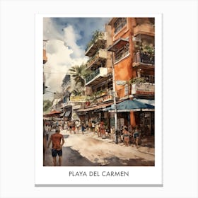 Playa Del Carmen Watercolor 4travel Poster Canvas Print