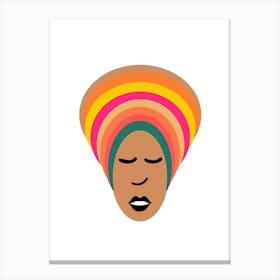 Beutiful Black African Woman Canvas Print