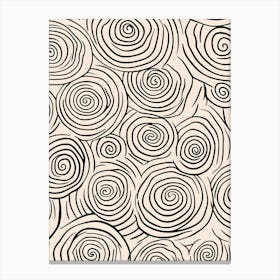 Seamless Pattern With Spirals Canvas Print