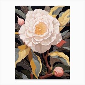 Camellia 1 Flower Painting Canvas Print