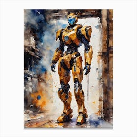 Cyber Bot In Mission Canvas Print