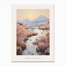 Dreamy Winter National Park Poster  Tongariro National Park New Zealand 2 Canvas Print