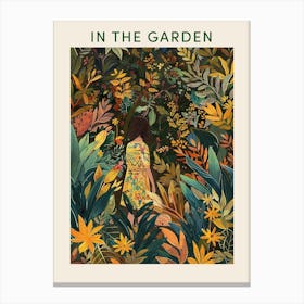 In The Garden Poster Yellow 3 Canvas Print
