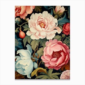 Peonies Wallpaper 4 Canvas Print